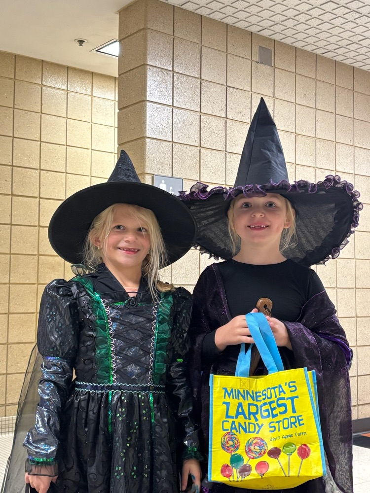 two students dressed up for Halloween