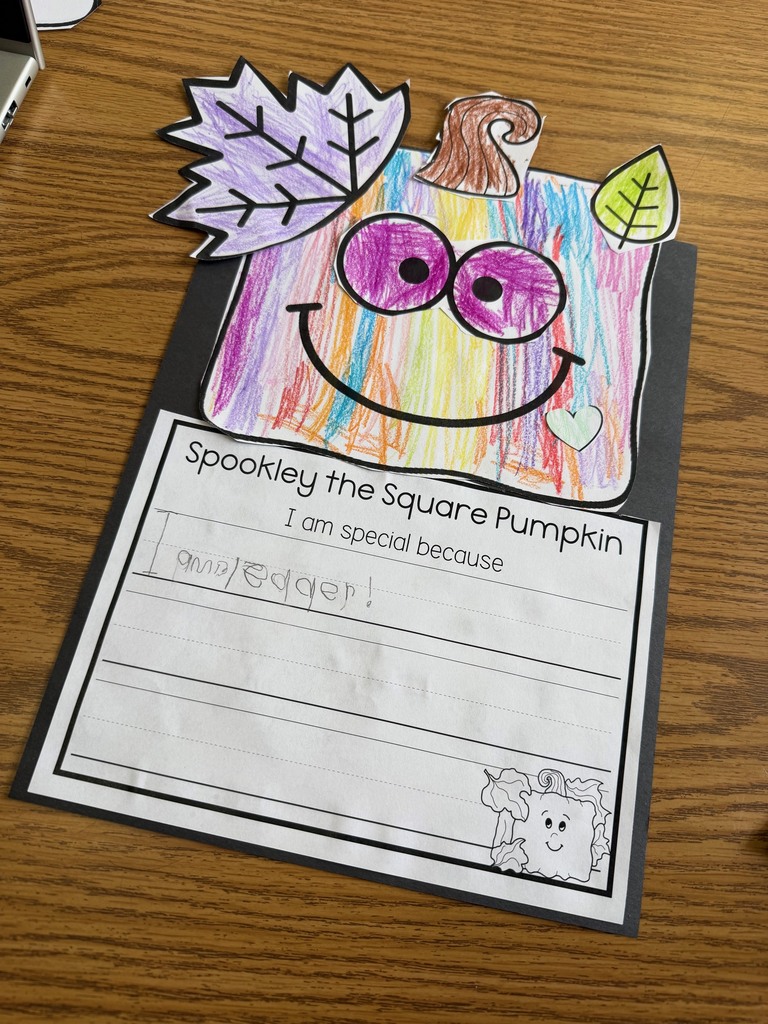 A student wrote "I am a leader"