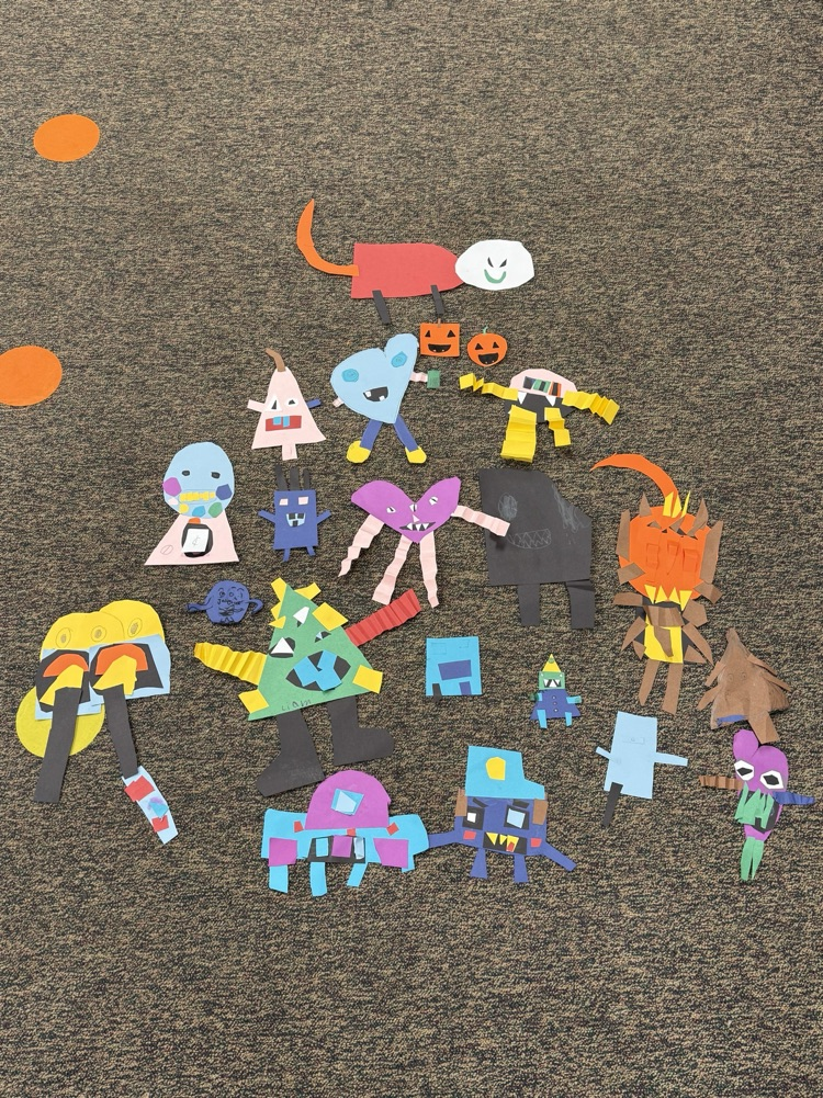 paper monsters made out of different shapes 