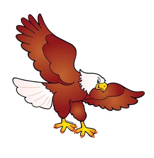 Clip art of soaring eagle