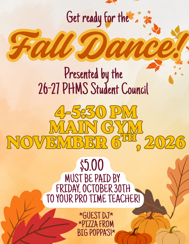 Student Council Dance on Friday, November 3