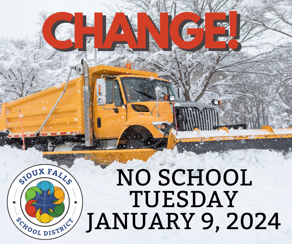 NO SCHOOL Tues Jan 9, 2024