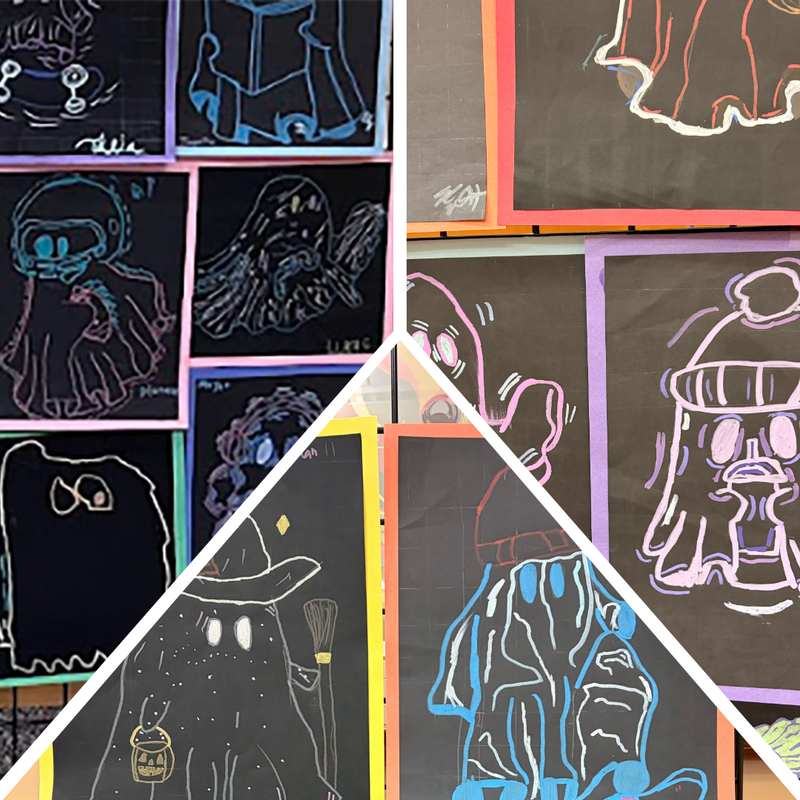 Collage of Neon Ghosts - Art Work