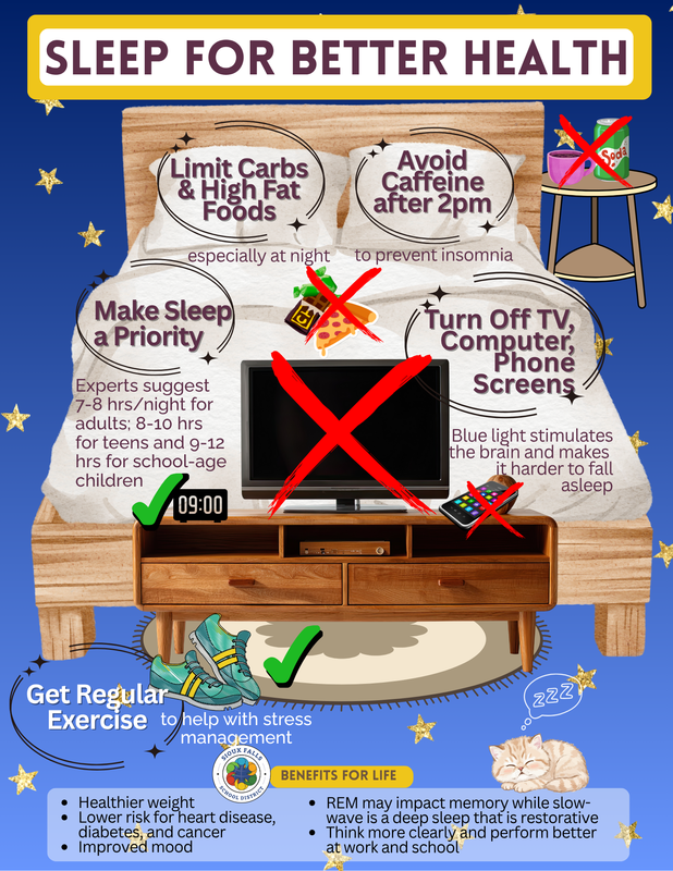 Sleep for better health graphic