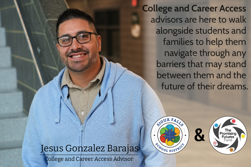 Image of Jesus with a quote about the College and Career Access Program