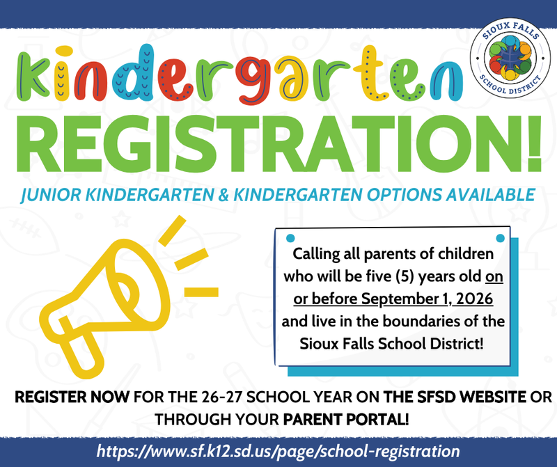 yellow cartoon megaphone drawing attention to enrollment information