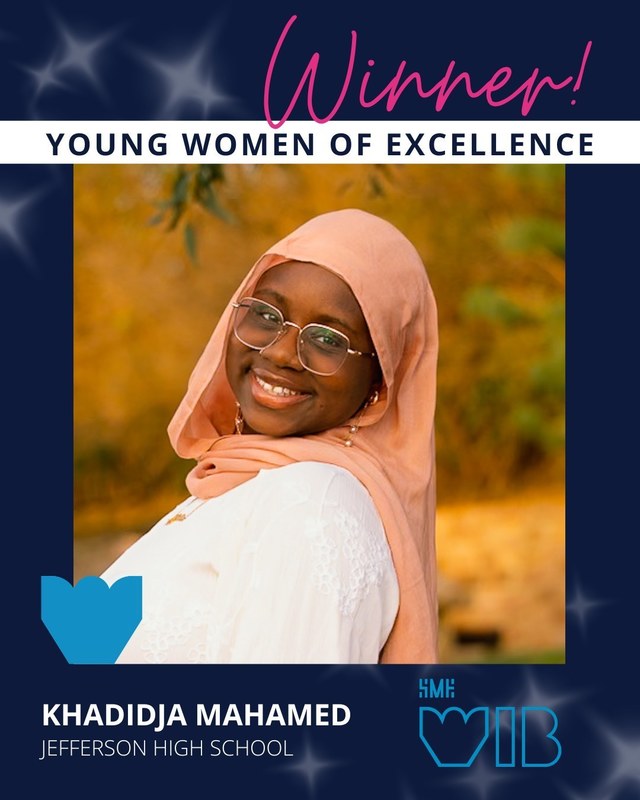 Khadidja Mahamed named as Young Women of Excellence Winner