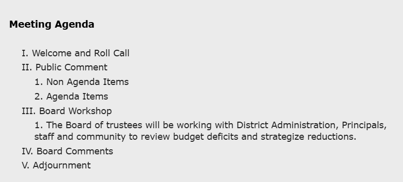 1.7.26 Special Board Meeting Notice