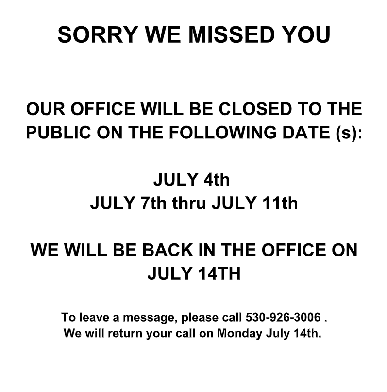 DO Closed Notice