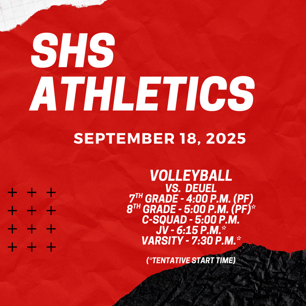 Good luck to our SHS student-athletes!