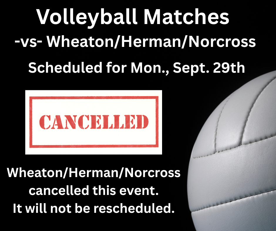 SHS Volleyball Matches CANCELLED