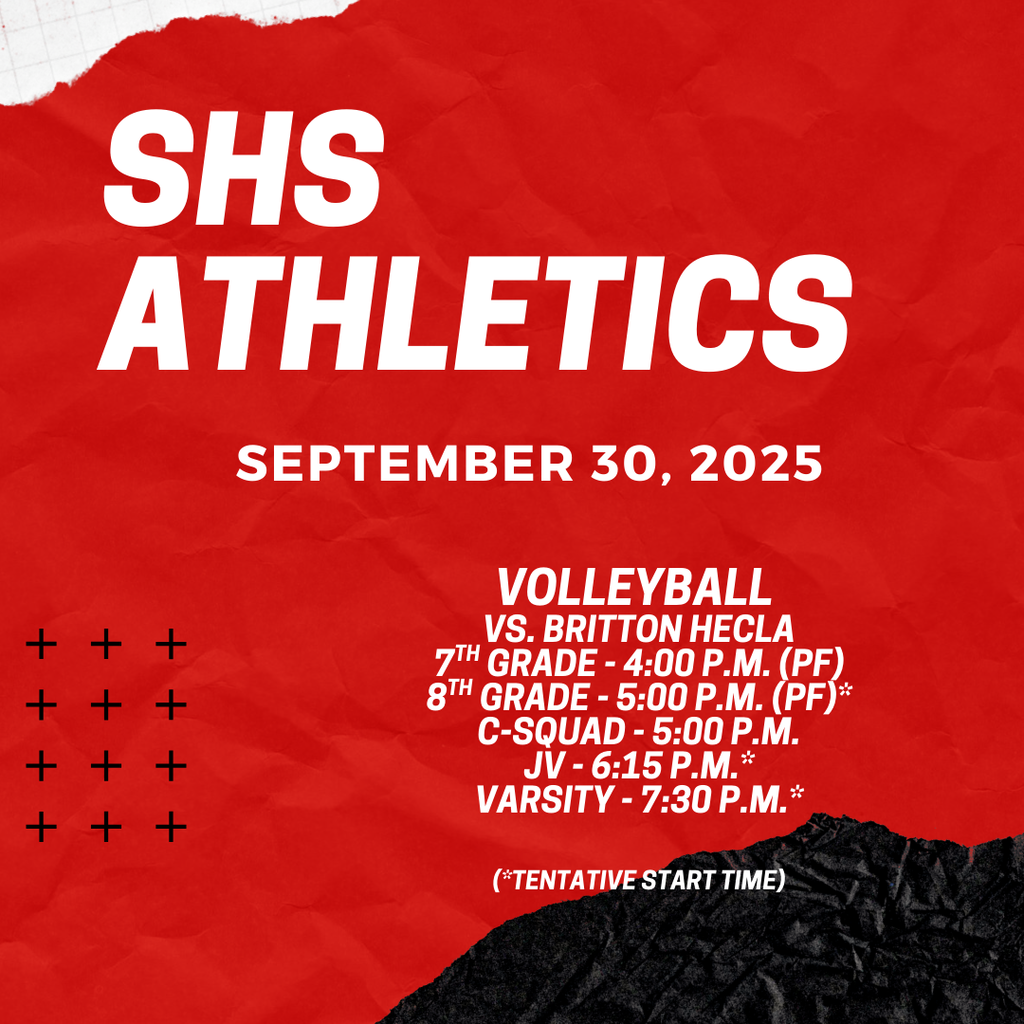 Good luck to our SHS student-athletes!