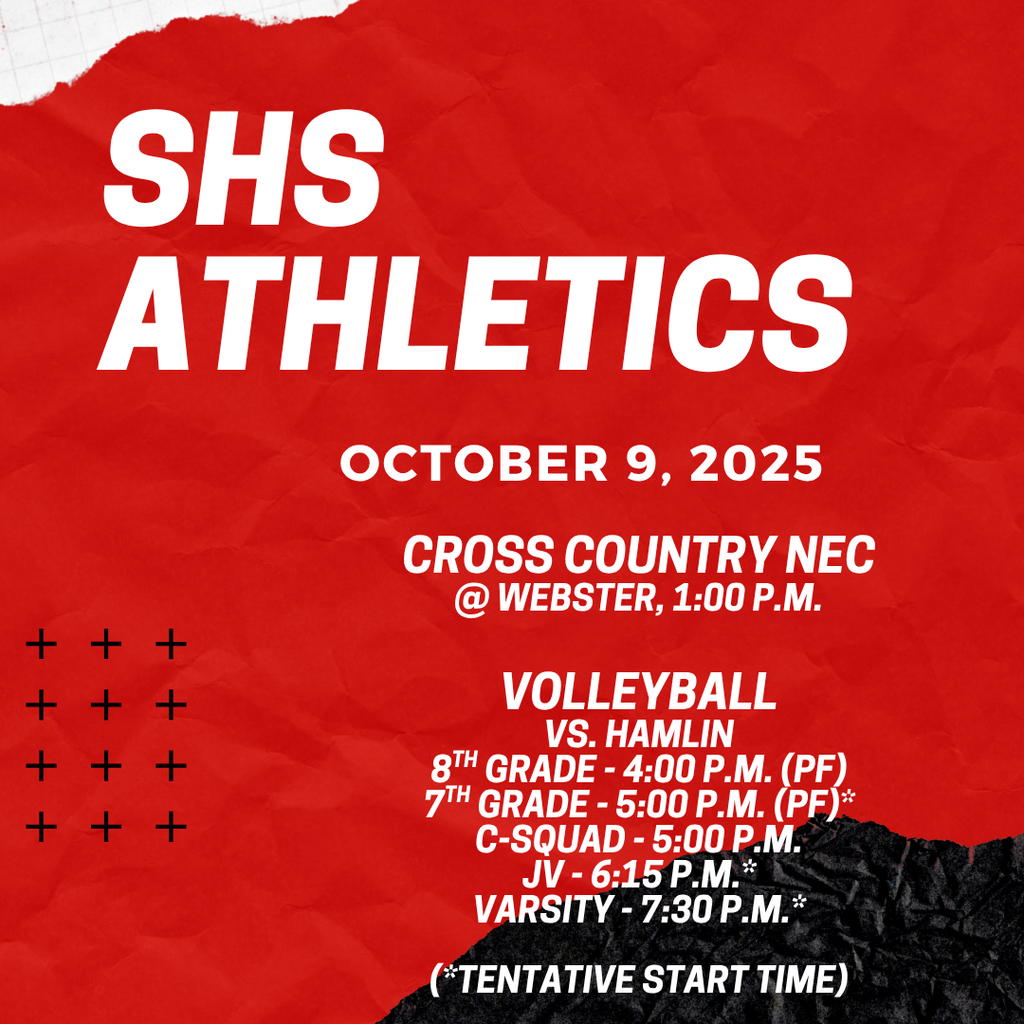 Good luck to our SHS student-athletes!