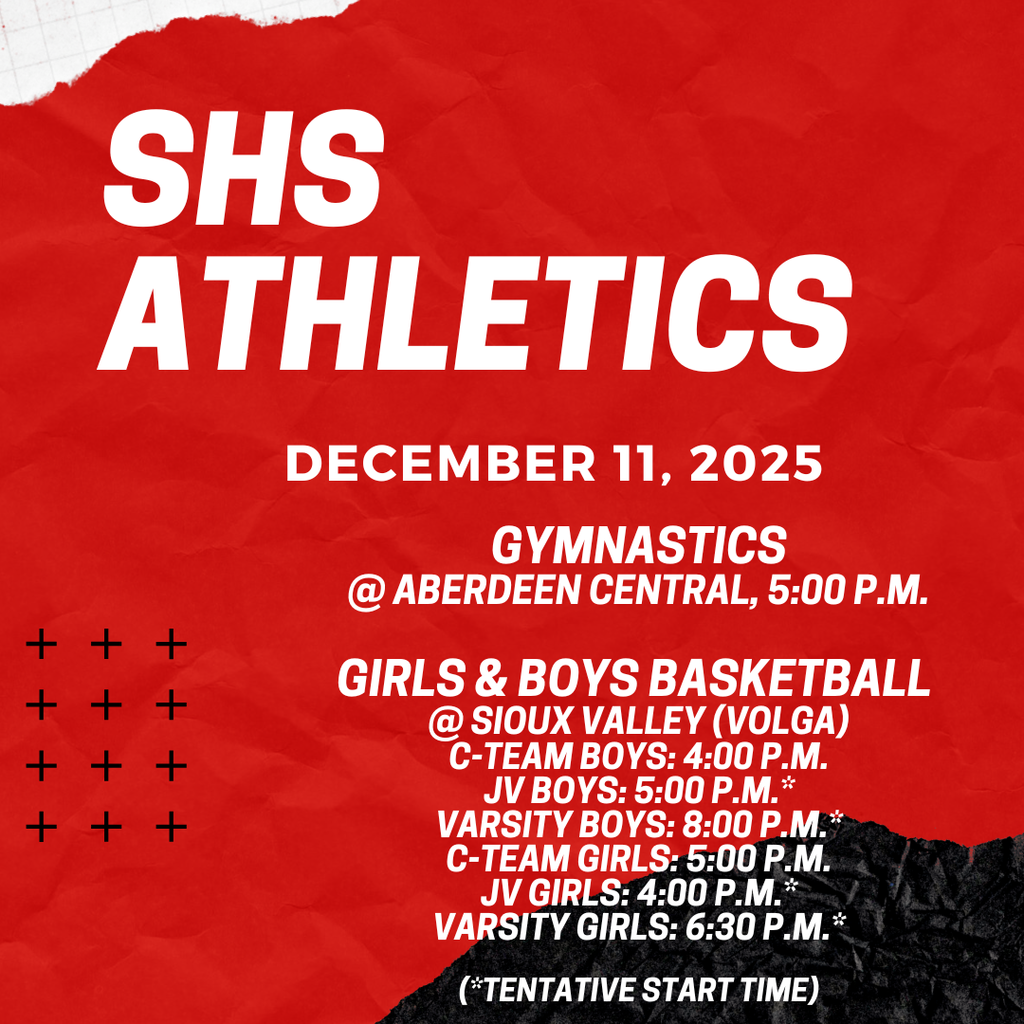 Good luck to our SHS student-athletes!