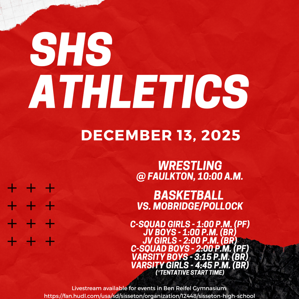 Good luck to our SHS student-athletes!