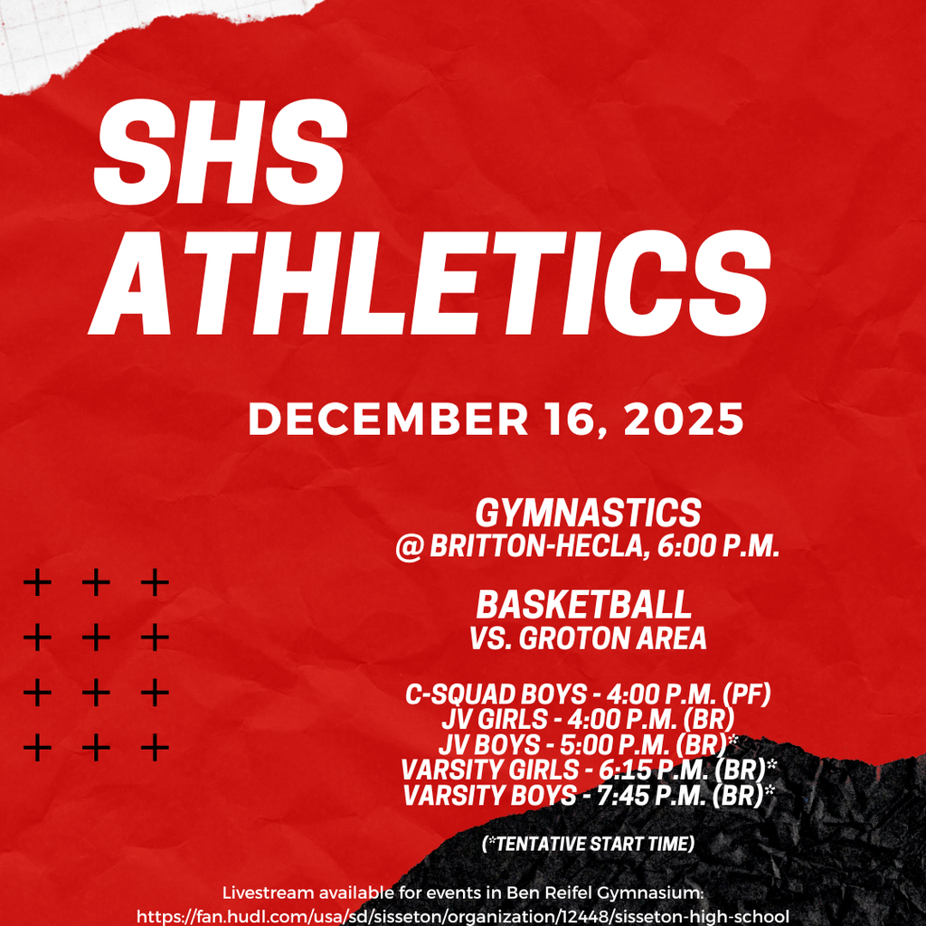 Good luck to our SHS student-athletes!