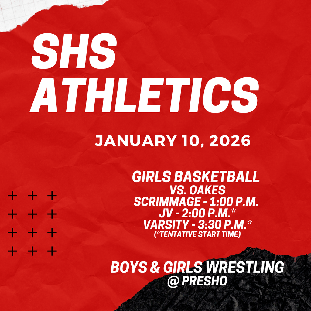 Good luck to our SHS student-athletes!
