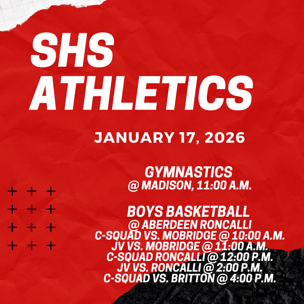 Good luck to our SHS student-athletes!
