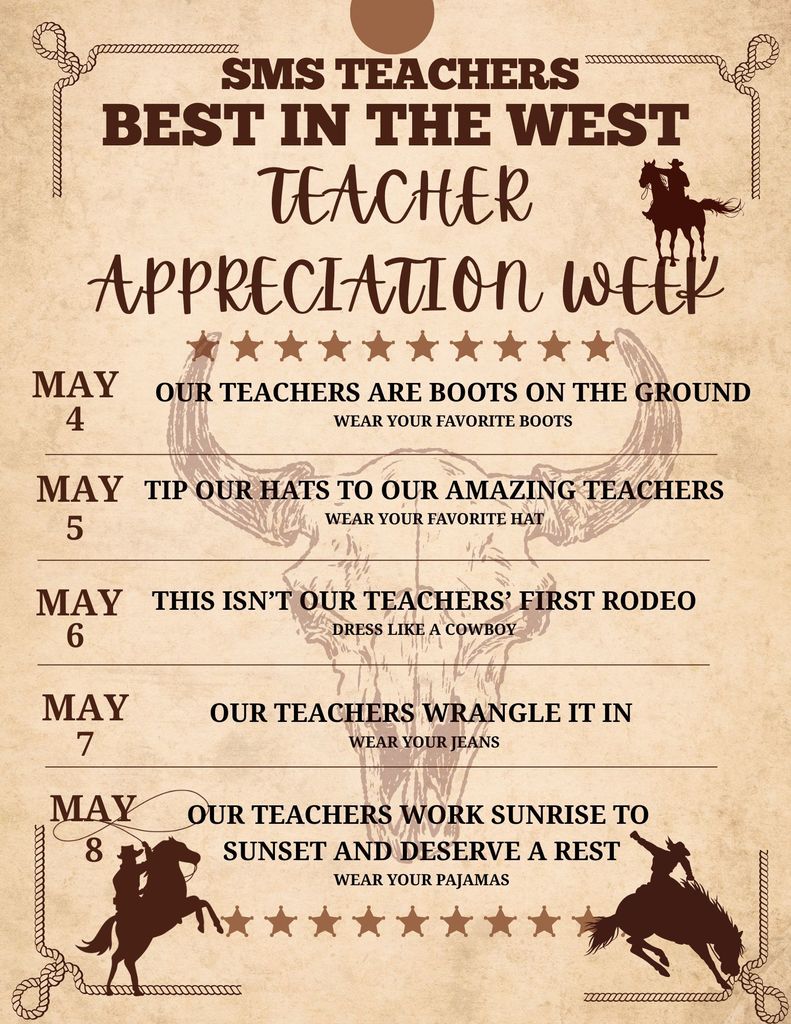 Teacher Appreciation Week May 4-8