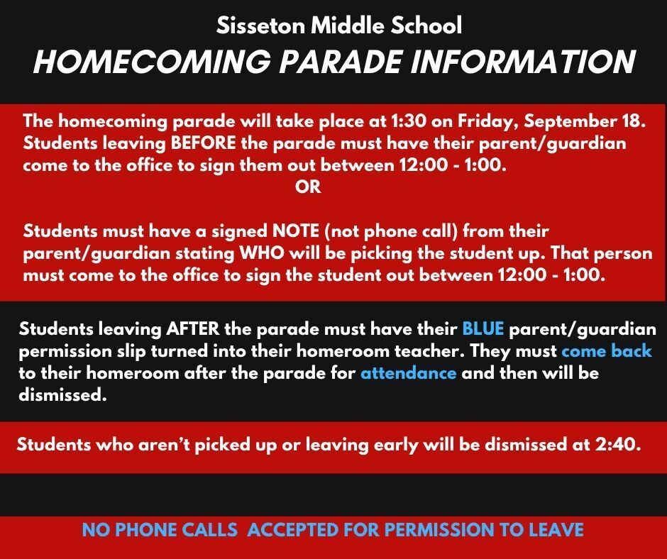 Homecoming Parade Information