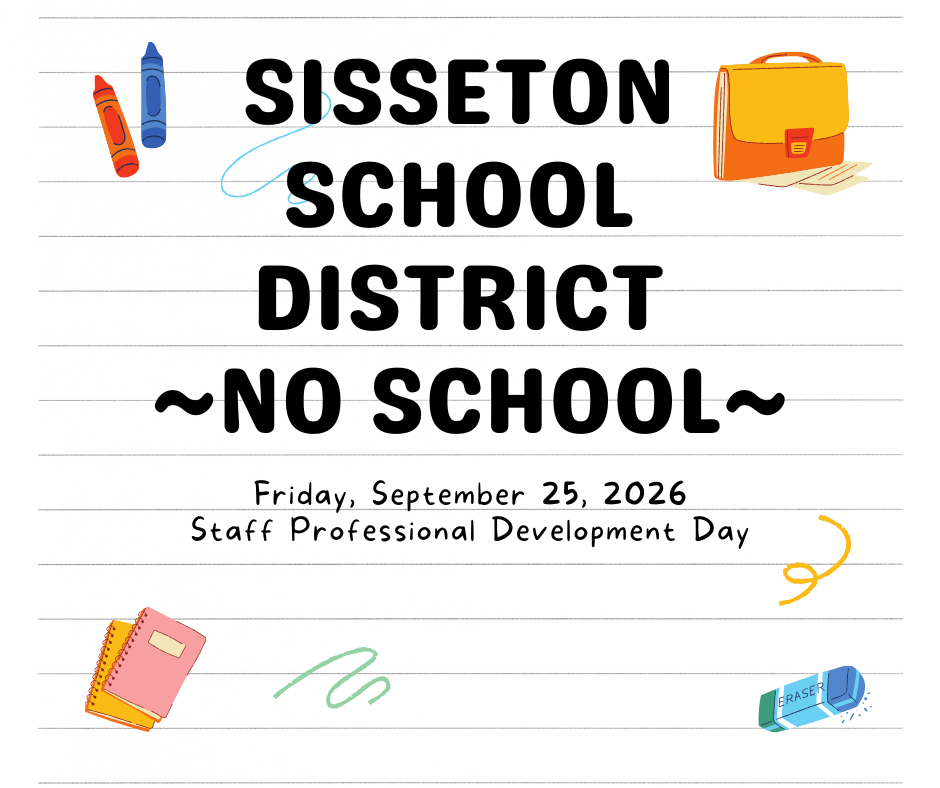 Reminder: No School on Friday, September 25, 2026 (Staff Professional Development)