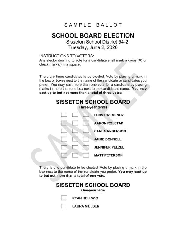 Sample Ballot