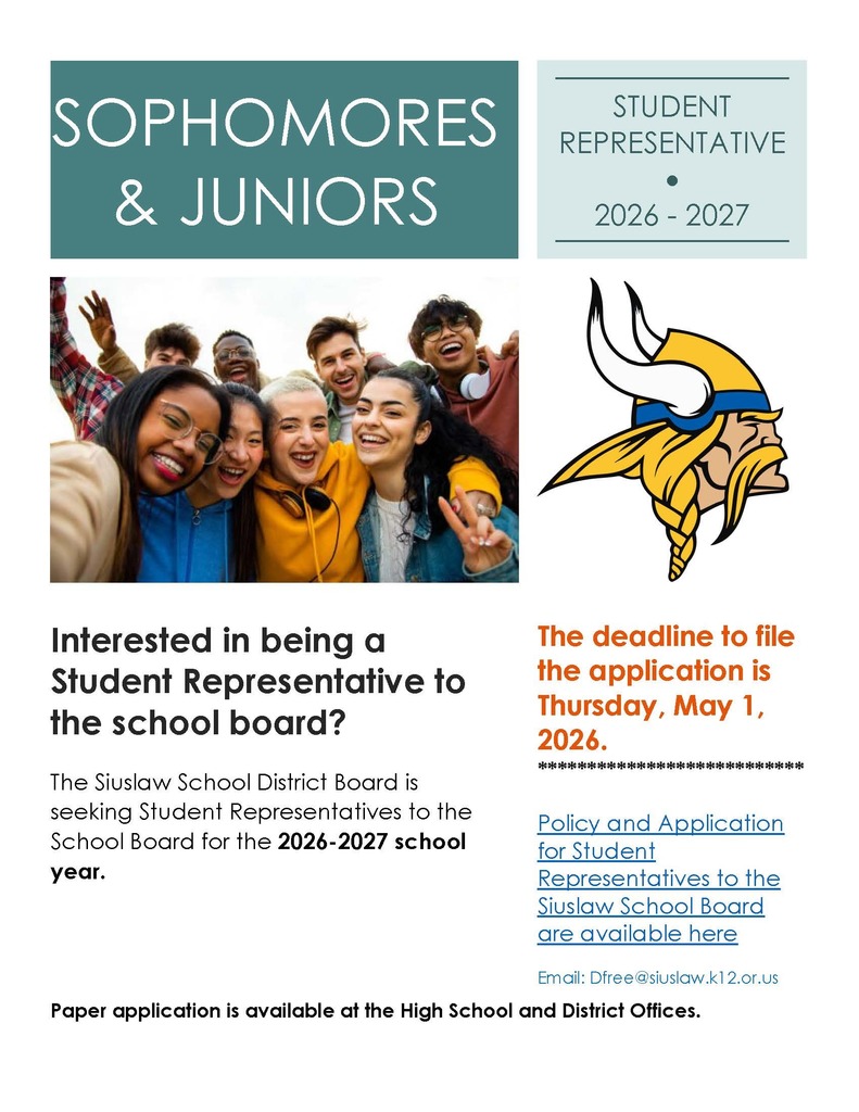 2026-2027 Student Rep openings