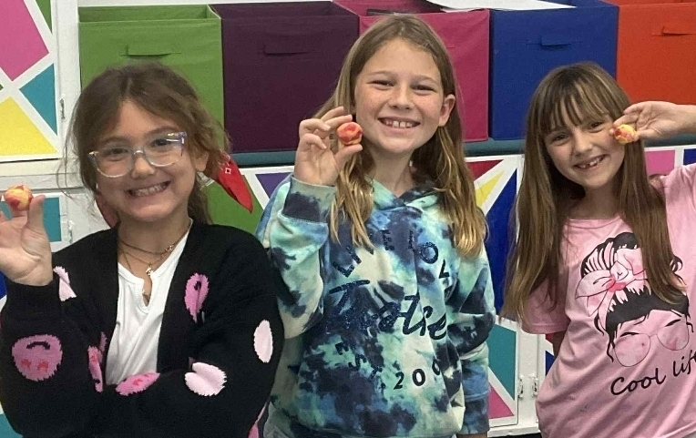 SIVELLS BEND ISD
3rd and 4th graders made sediment out of Starburst candies.  Then they turned their sediment into sedimentary rock.  They warmed their sedimentary rocks and applied pressure to make metamorphic rocks.  Last of all, we melted some rock and made igneous rocks!  We had a blast!