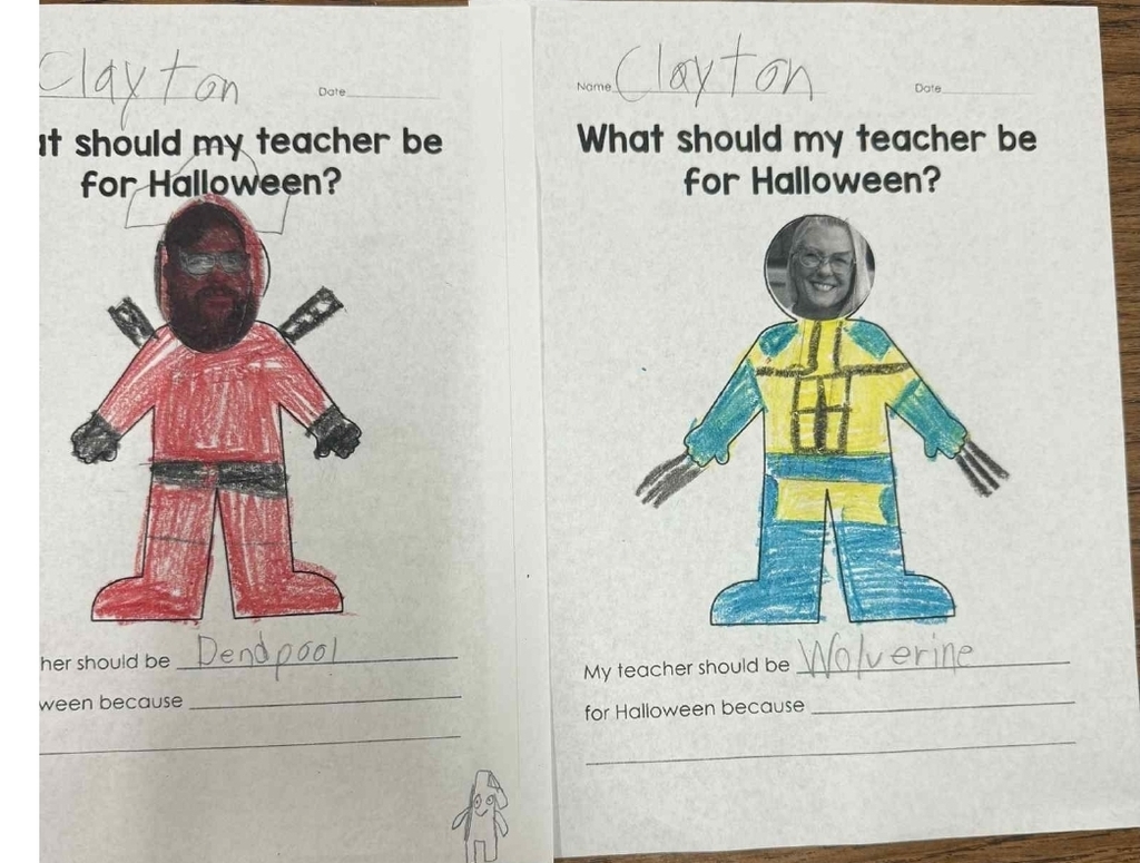 Mrs. Downey and Chef Sammy had some help from the 1st and 2nd graders deciding on a costume for Halloween.