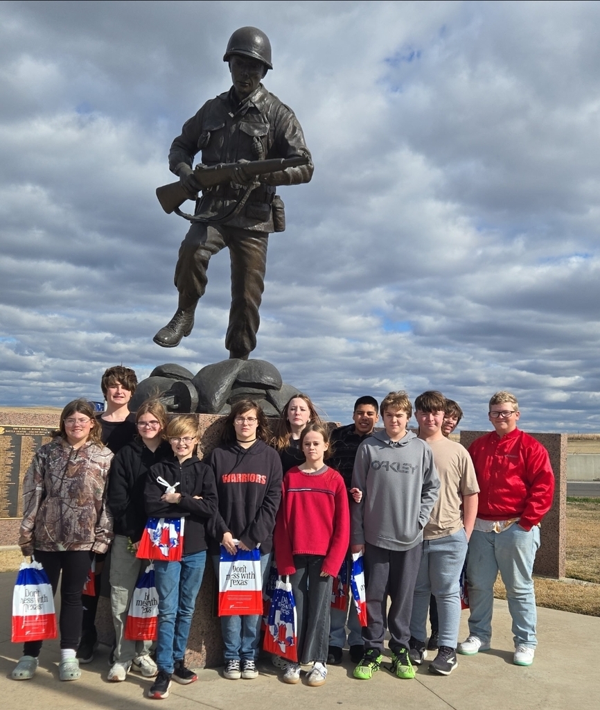 SIVELLS BEND ISD- 7th & 8th grade took a quick trip to the Texas Welcome center to begin plans for their end of year Social Studies trip. P