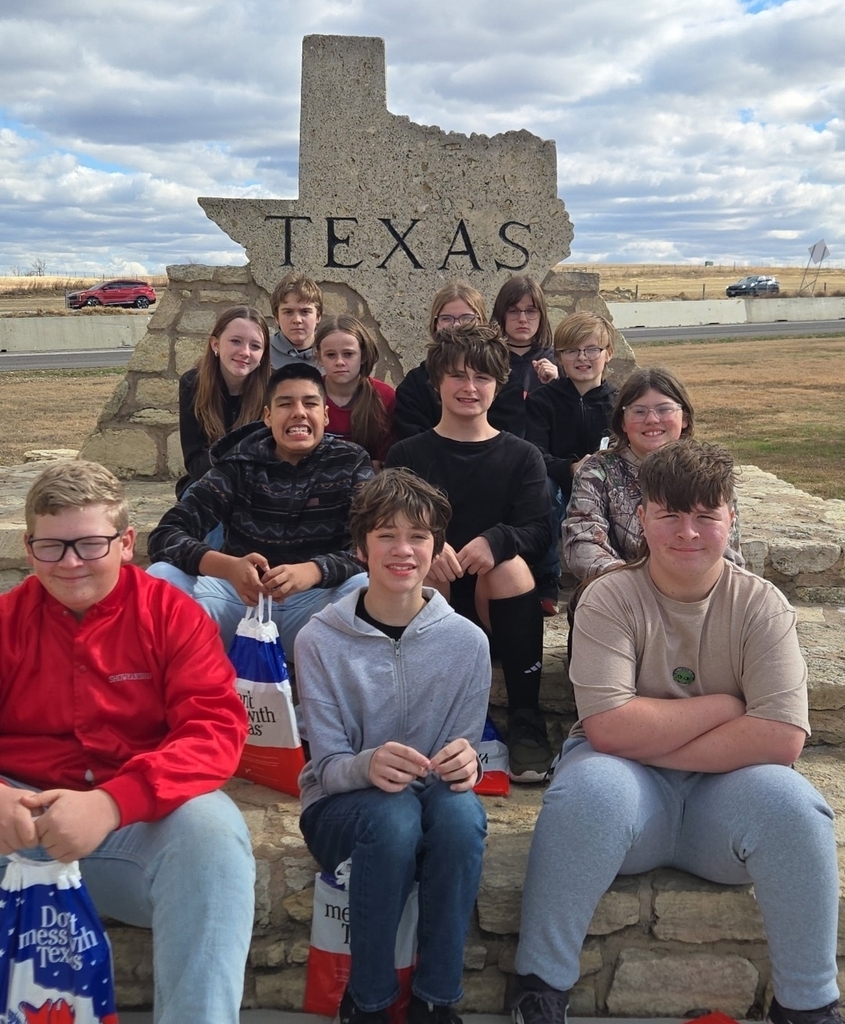 SIVELLS BEND ISD- 7th & 8th grade took a quick trip to the Texas Welcome center to begin plans for their end of year Social Studies trip. P