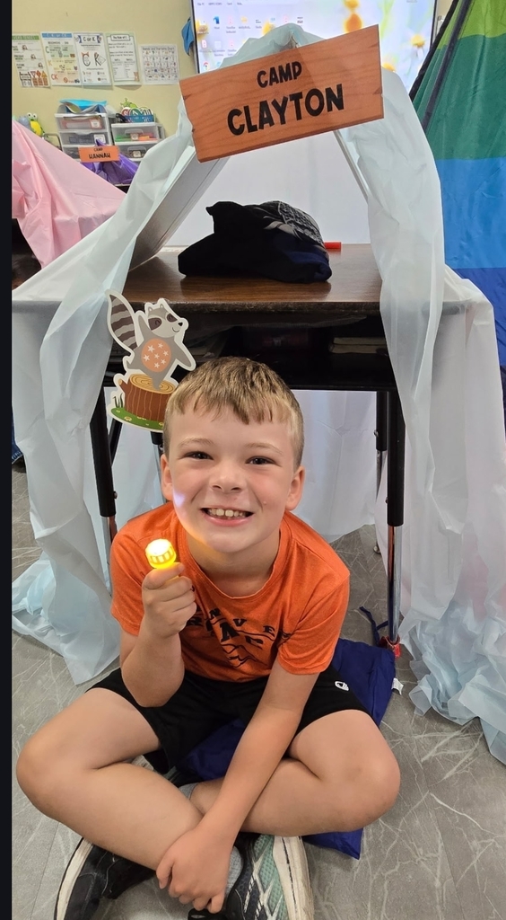 SIVELLS BEND ISD
This week, Mrs Downey’s class went to camp! Their desks were turned into tents and they worked on camp themed math and reading. We also had a picnic today for lunch!