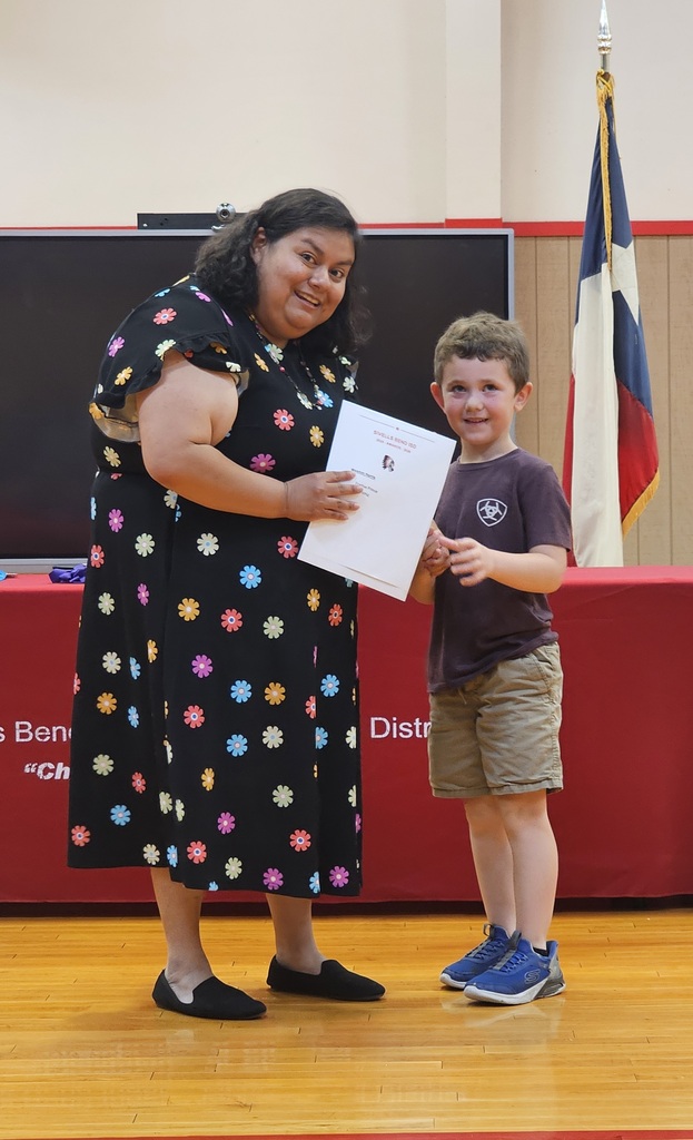Sivells Bend ISD
AWARDS CEREMONY
Pre K - Kindergarten