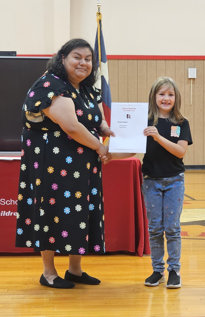 Sivells Bend ISD
AWARDS CEREMONY
Pre K - Kindergarten