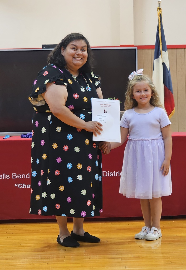 Sivells Bend ISD
AWARDS CEREMONY
Pre K - Kindergarten