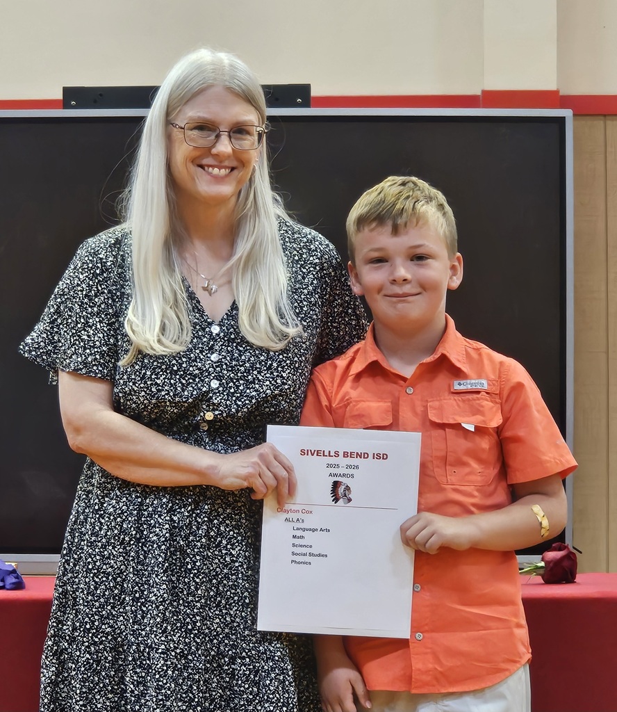Sivells Bend ISD
AWARDS CEREMONY
1st - 2nd Grades