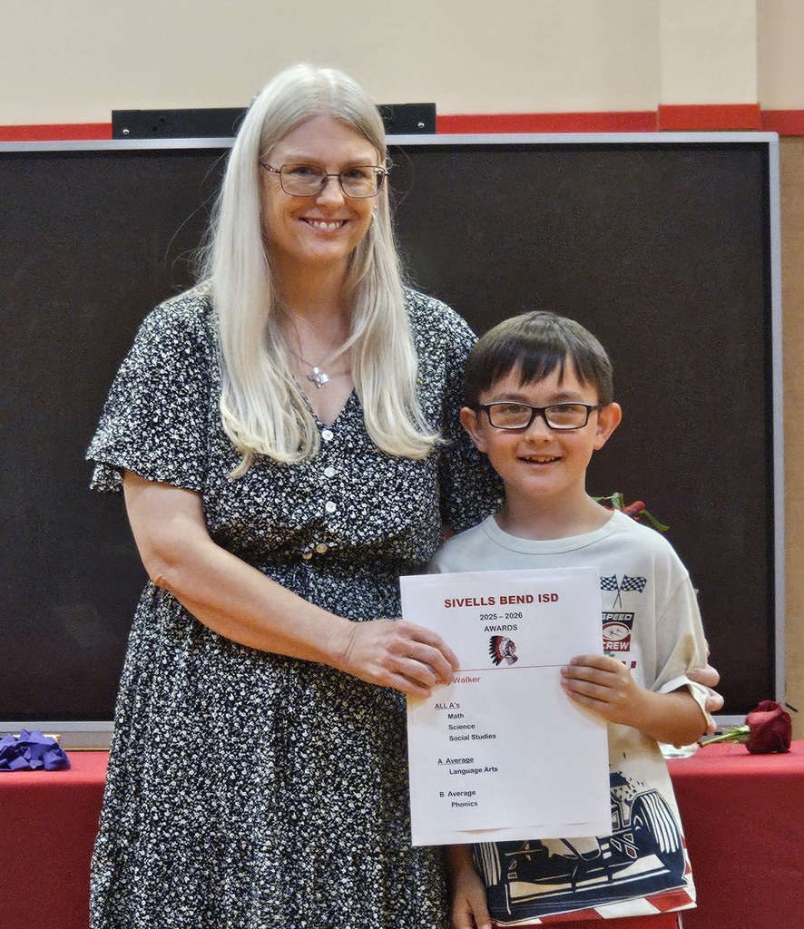 Sivells Bend ISD
AWARDS CEREMONY
1st - 2nd Grades