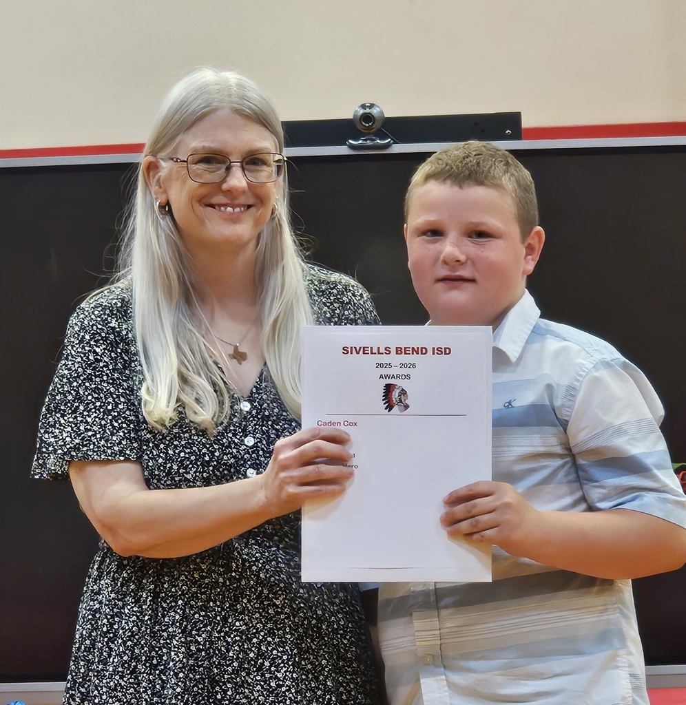 Sivells Bend ISD
AWARDS CEREMONY
1st - 2nd Grades