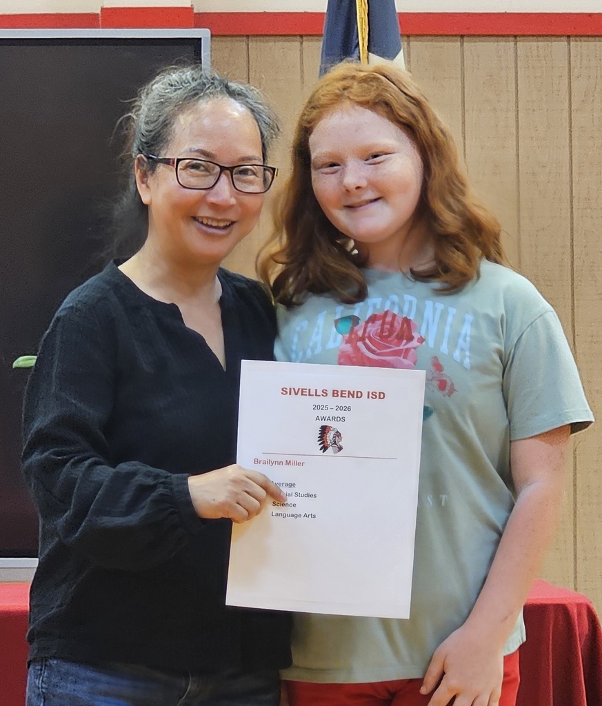 Sivells Bend ISD
AWARDS CEREMONY
4th Grade