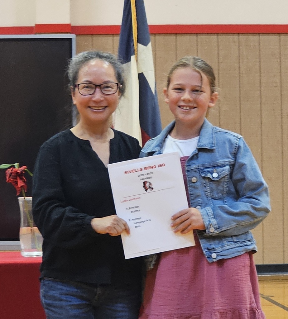 Sivells Bend ISD
AWARDS CEREMONY
4th Grade