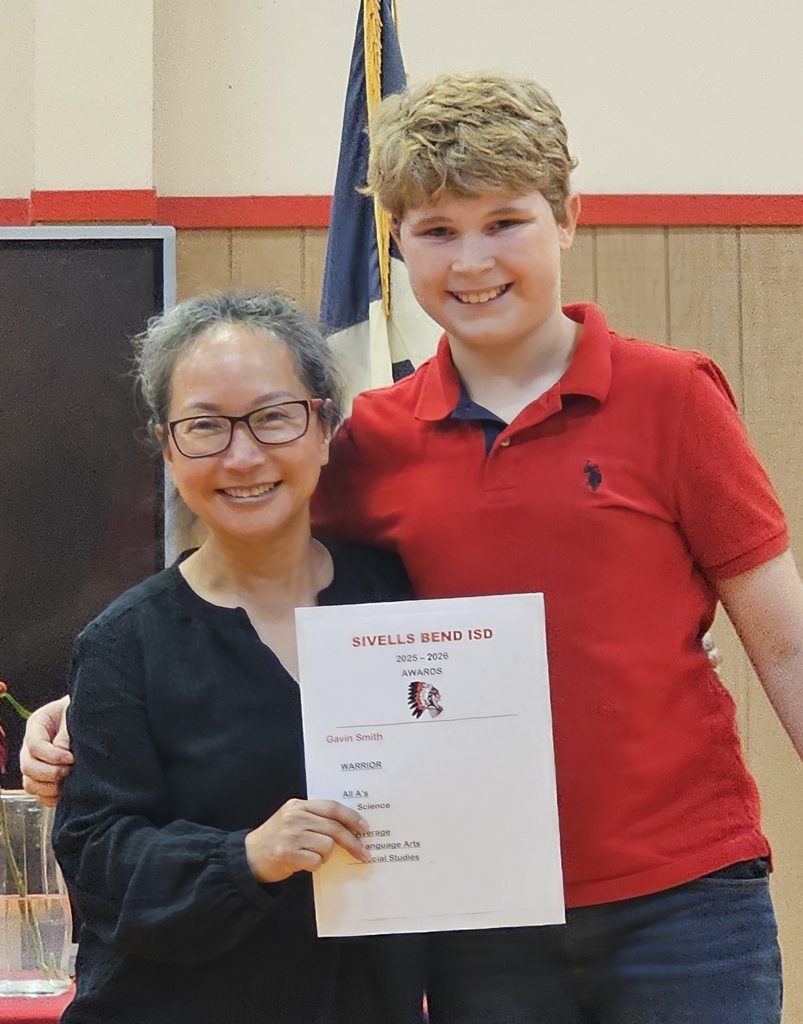 Sivells Bend ISD
AWARDS CEREMONY
4th Grade