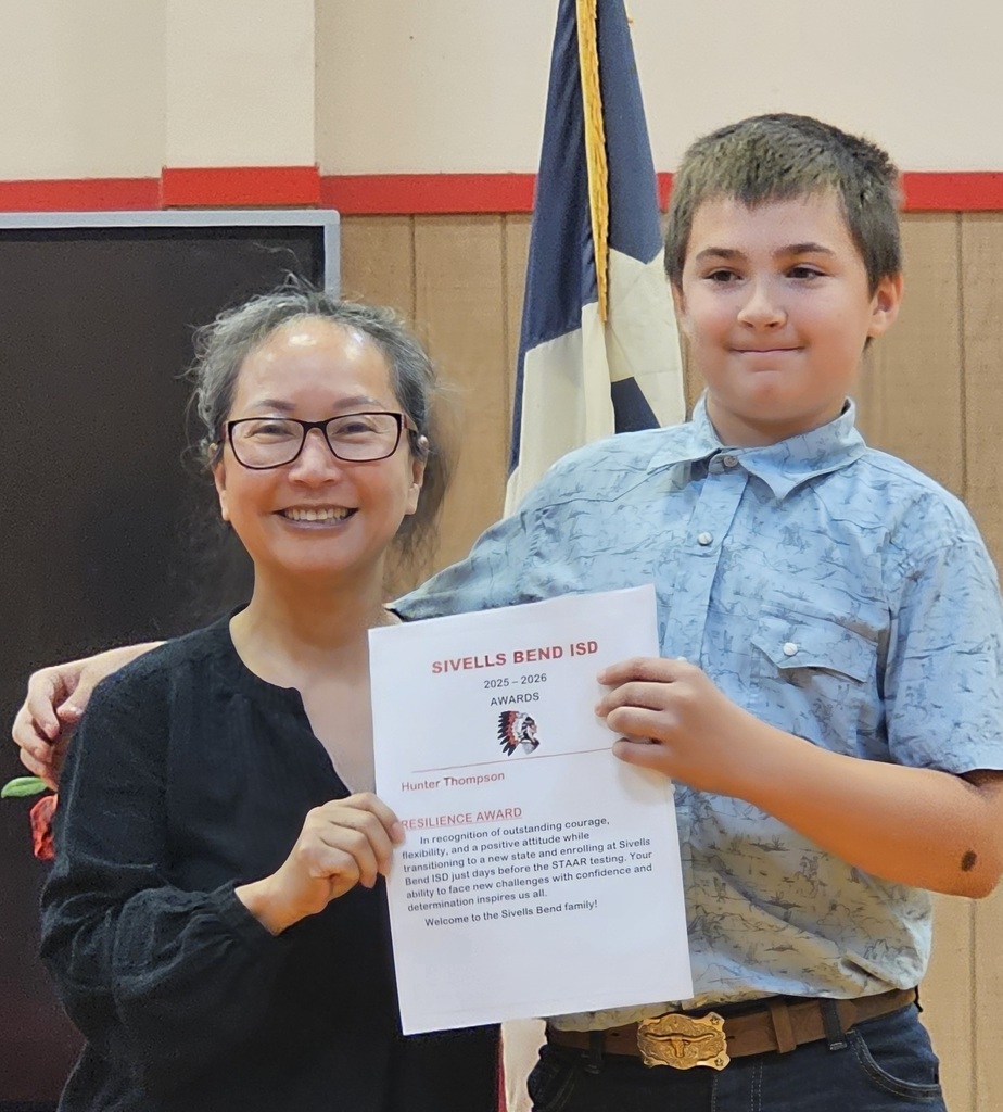 Sivells Bend ISD
AWARDS CEREMONY
5th Grade