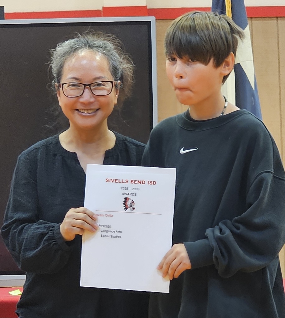 Sivells Bend ISD
AWARDS CEREMONY
5th Grade