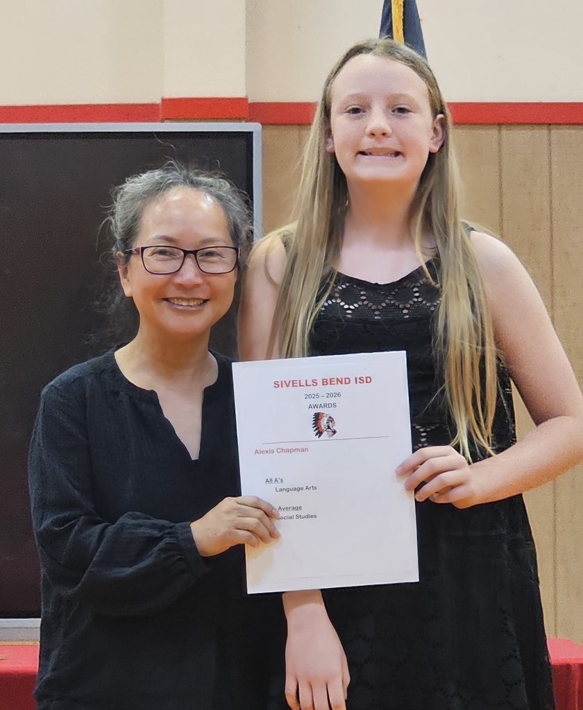 Sivells Bend ISD
AWARDS CEREMONY
5th Grade
