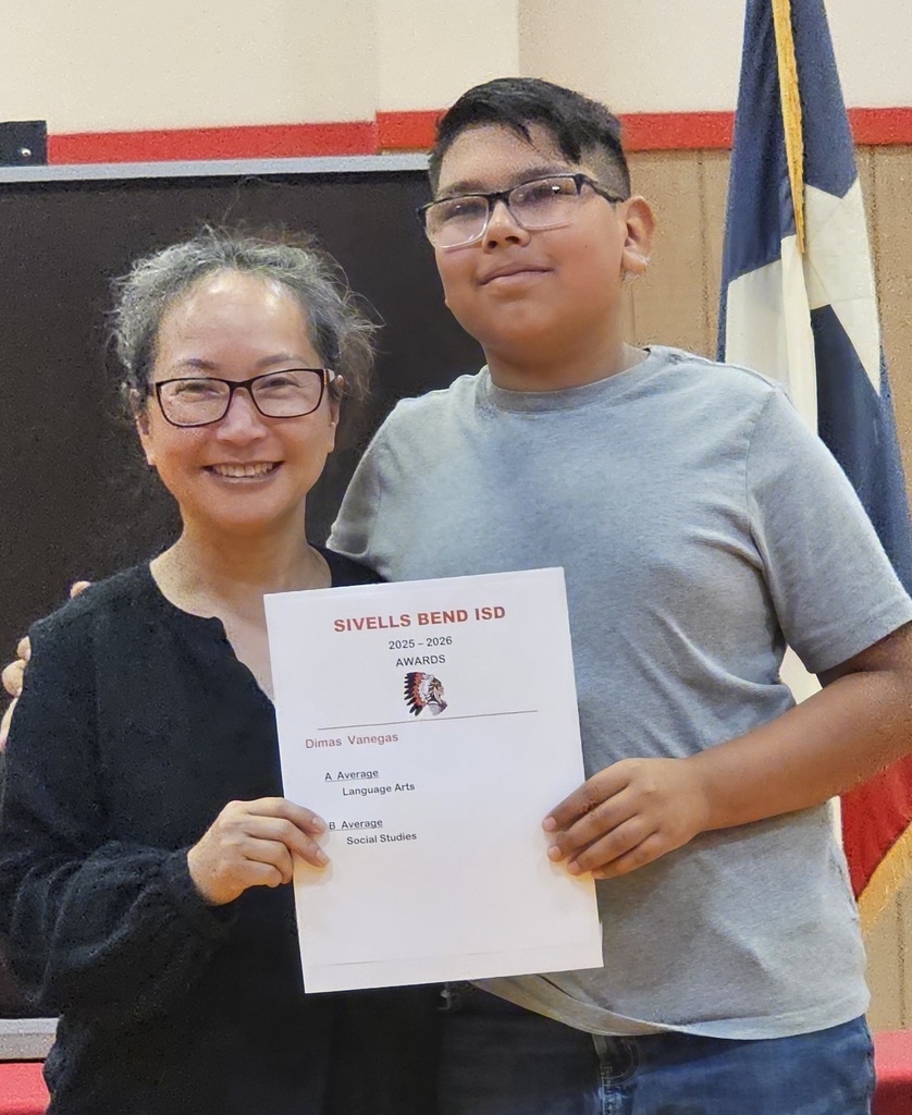 Sivells Bend ISD
AWARDS CEREMONY
5th Grade