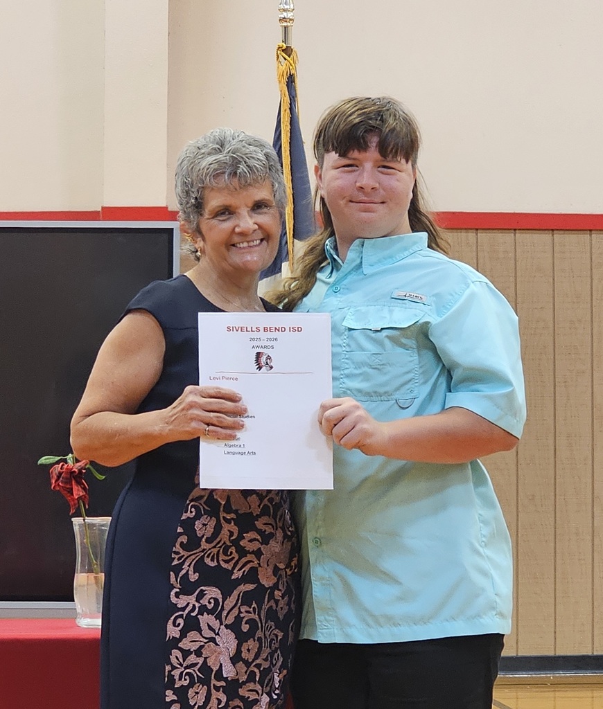 Sivells Bend ISD
AWARDS CEREMONY
8th Grade