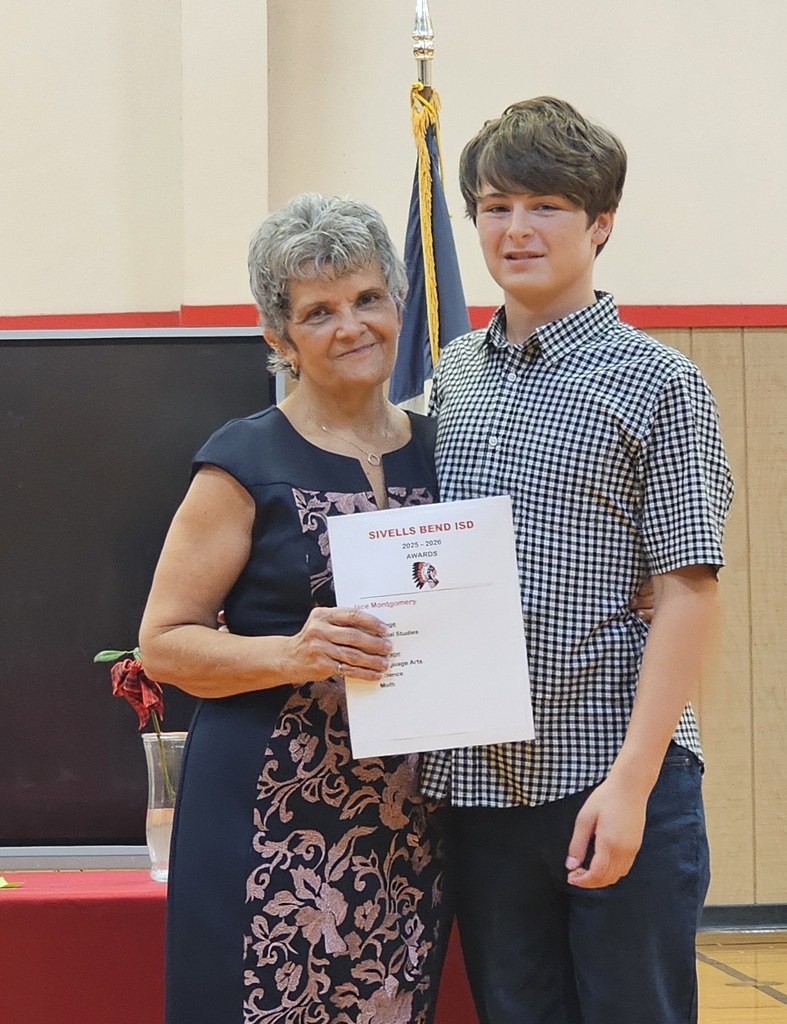 Sivells Bend ISD
AWARDS CEREMONY
8th Grade
