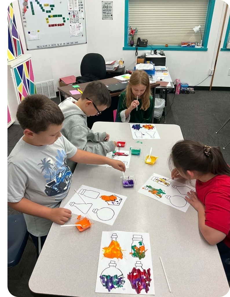 Sivells Bend ISD
3rd graders learned how to blow paint today. They invented potions!