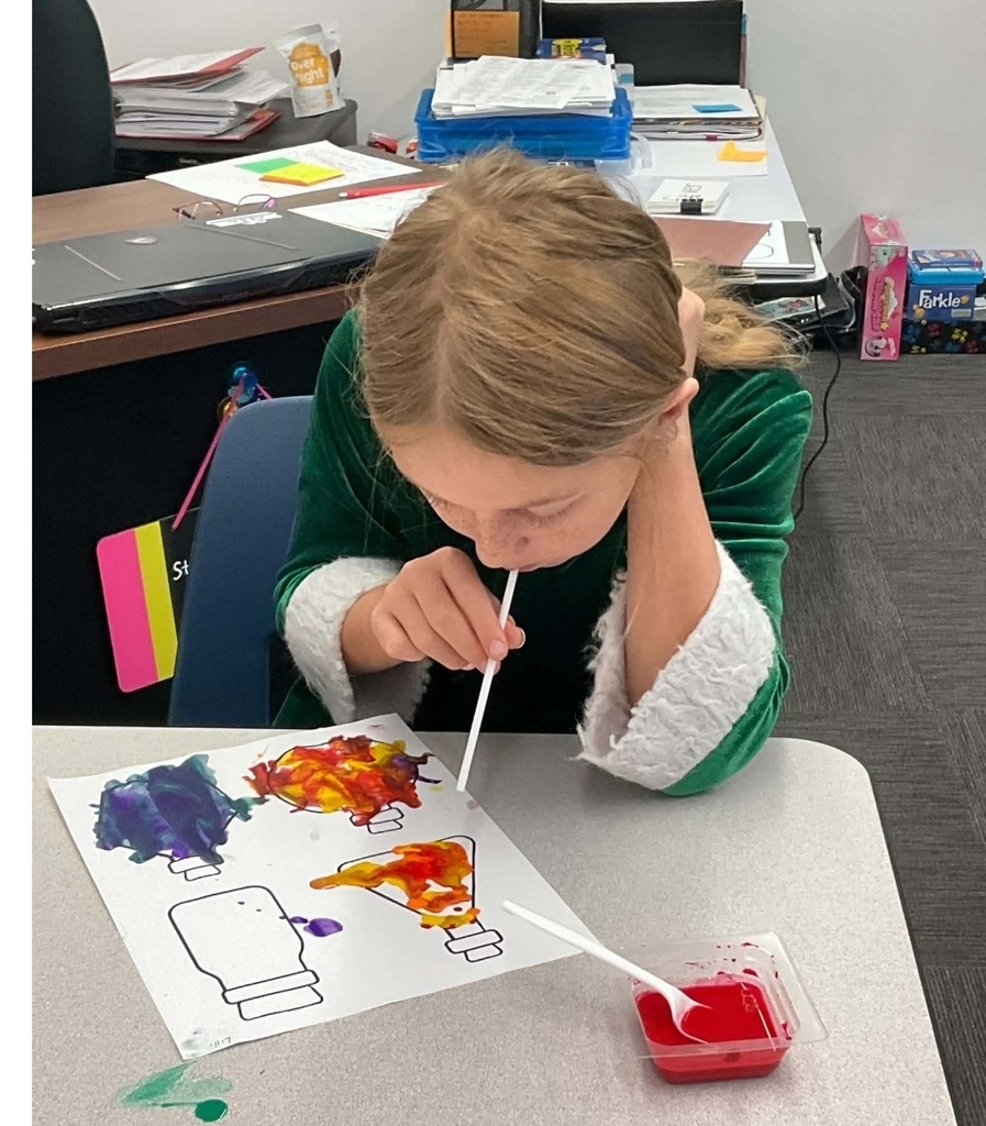 Sivells Bend ISD
3rd graders learned how to blow paint today. They invented potions!