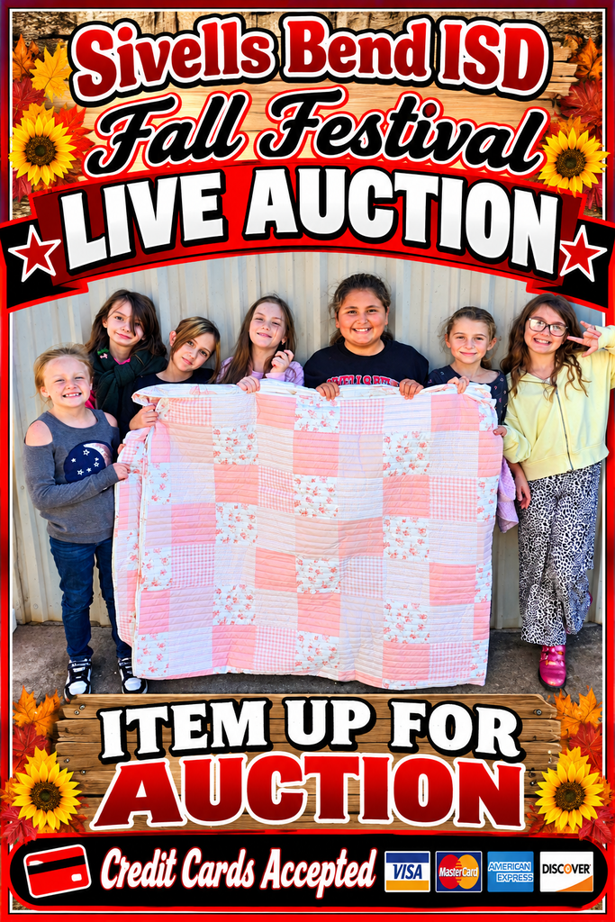 Sivells Bend Live Auction
Saturday, October 24 5pm.
Free delivery to the Sivells
Bend or Gainesville area.